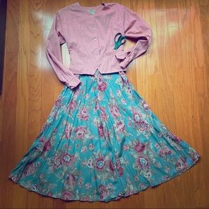 Banana Republic crop jacket and swing flare skirt